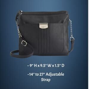 New Black Rosetti Midge Crossbody Bag With Adjustable Strap